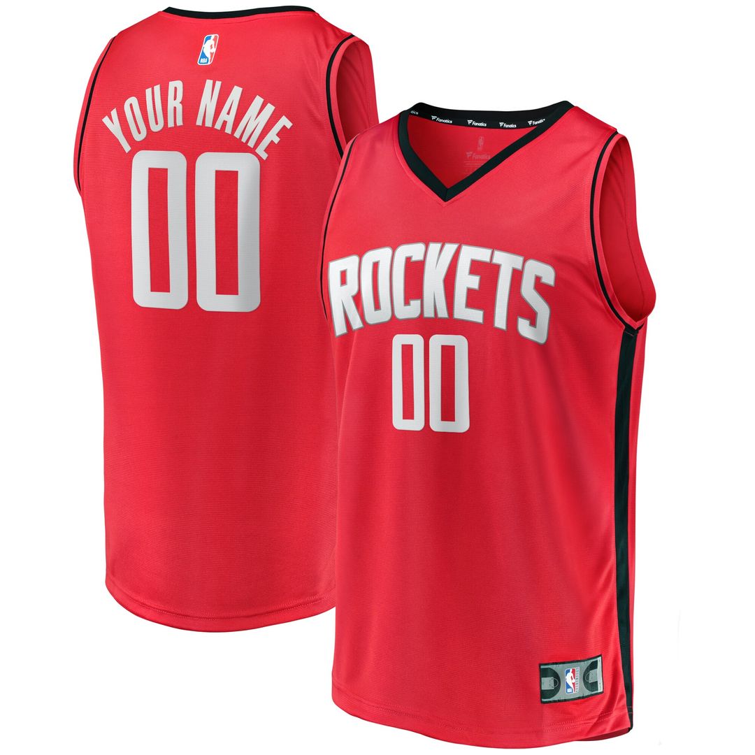 Houston Rockets Fanatics Youth Fast Break Custom Replica Jersey - Icon Edition - Red