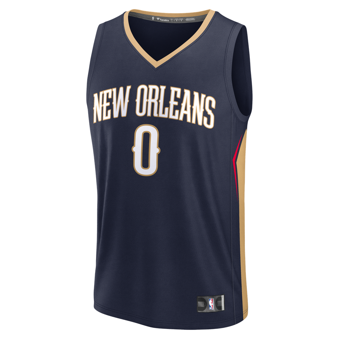 New Orleans Pelicans Jeremiah Fears Fanatics Fast Break Replica Jersey - Navy - Icon Edition