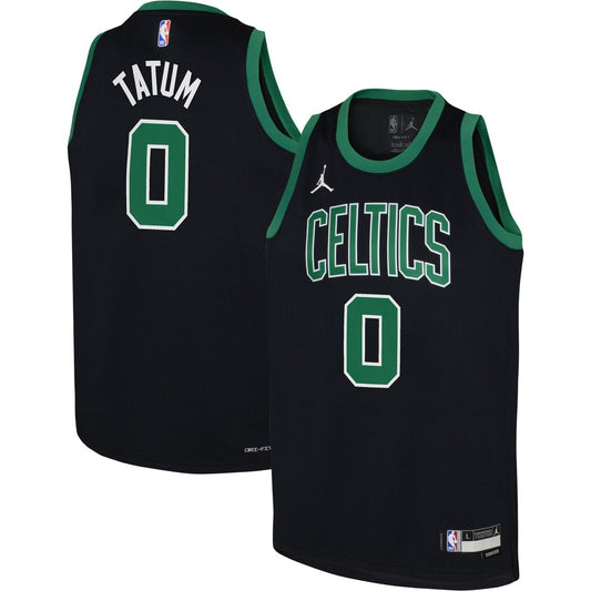 Boston Celtics Jayson Tatum Jordan Brand Youth Swingman Jersey - Statement Edition - Black