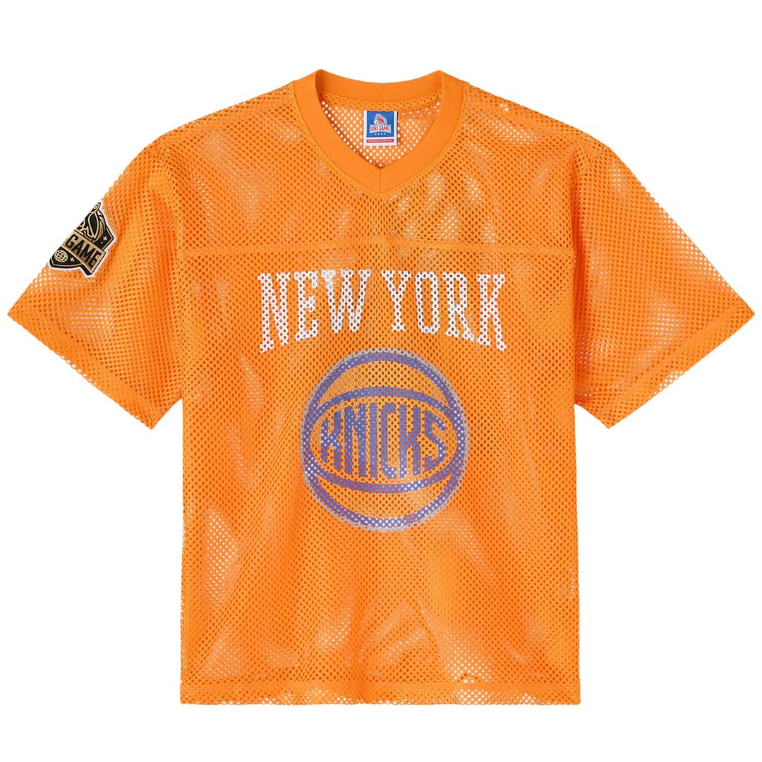 New York Knicks OVO x NBA Mesh Football Fashion Jersey - Orange