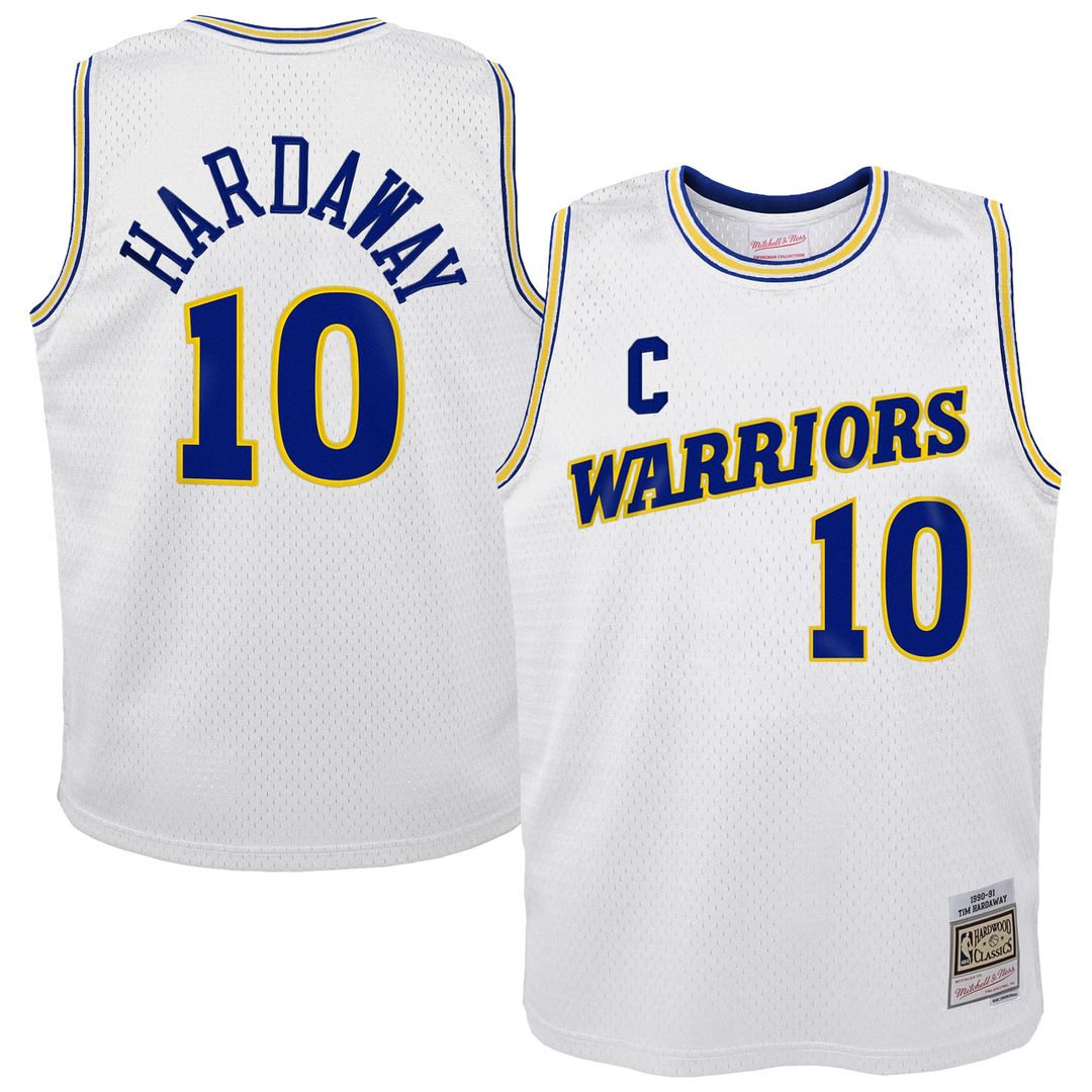 Golden State Warriors Tim Hardaway Mitchell & Ness Youth 1990 - 91 Hardwood Classics Swingman Throwback Home Jersey - White