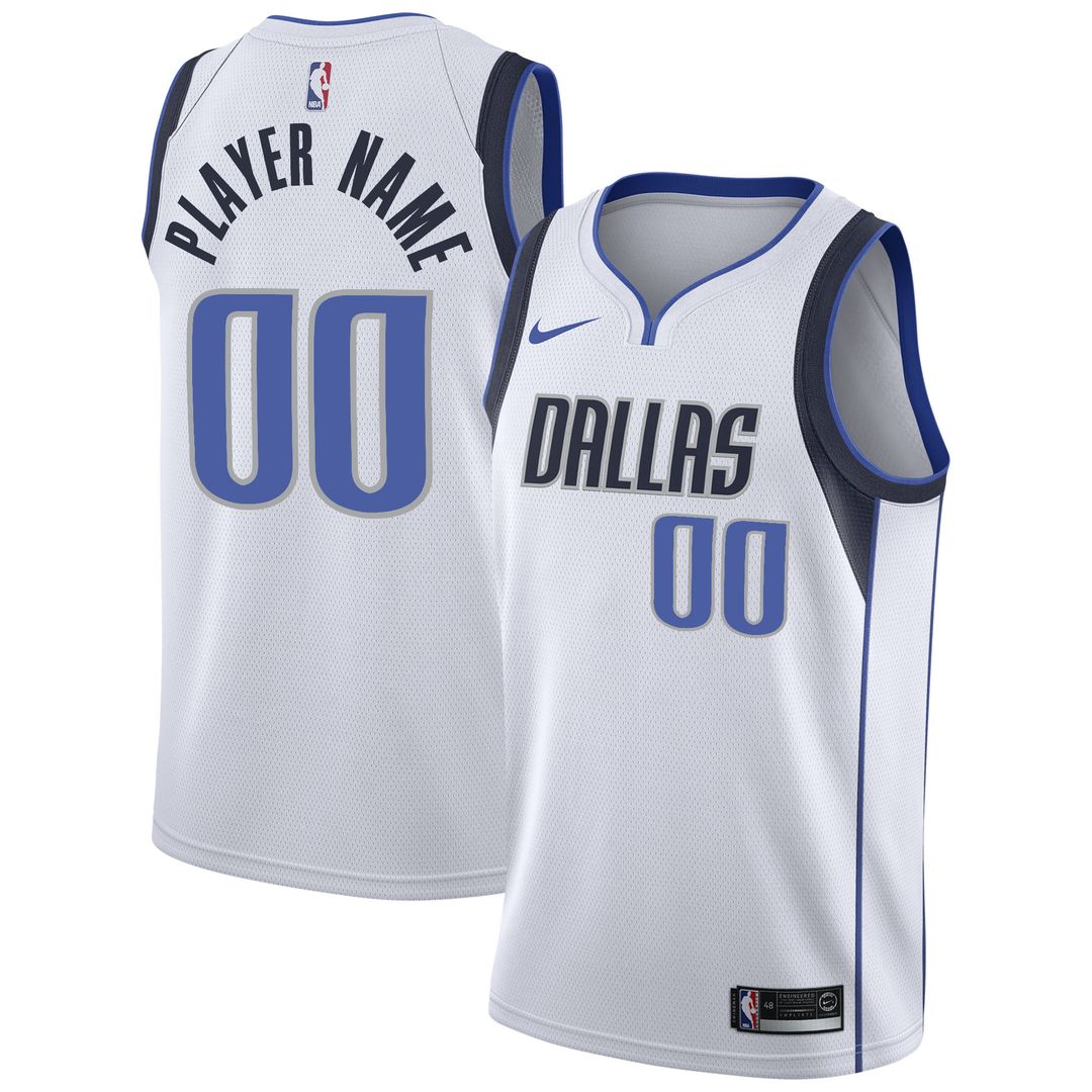 Dallas Mavericks Nike 2020/21 Swingman Custom Jersey - Icon Edition - Blue
