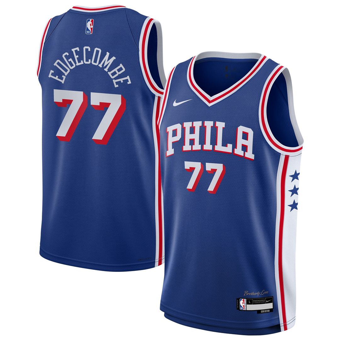 Philadelphia 76ers VJ Edgecombe Nike Youth Swingman Jersey - Icon Edition - Royal