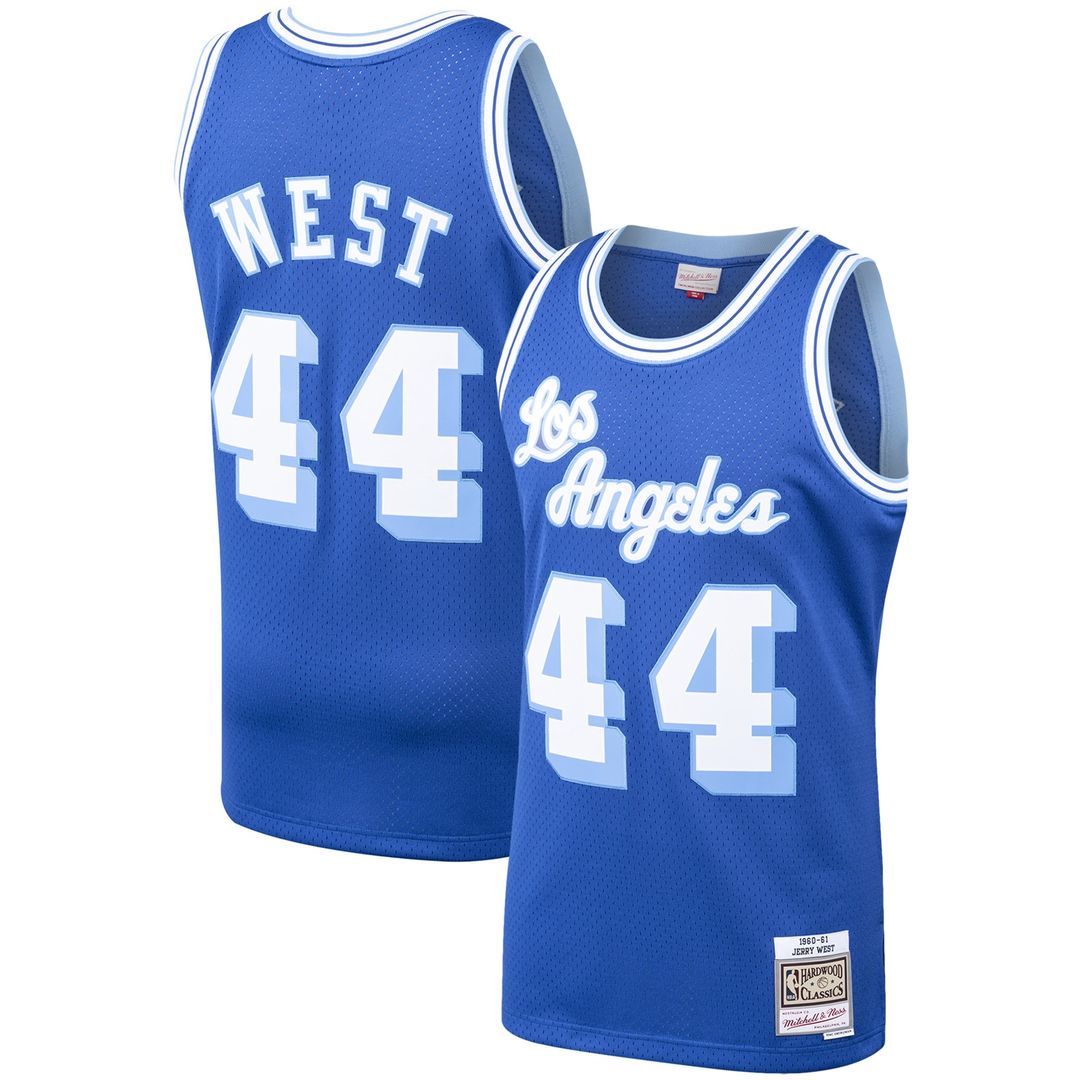 Los Angeles Lakers Jerry West Mitchell & Ness Hardwood Classics Swingman Jersey - Royal