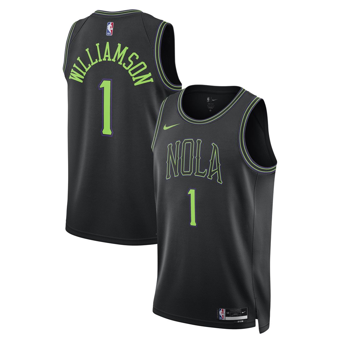 New Orleans Pelicans Zion Williamson Nike Unisex 2025/26 Swingman Jersey - Black - City Edition