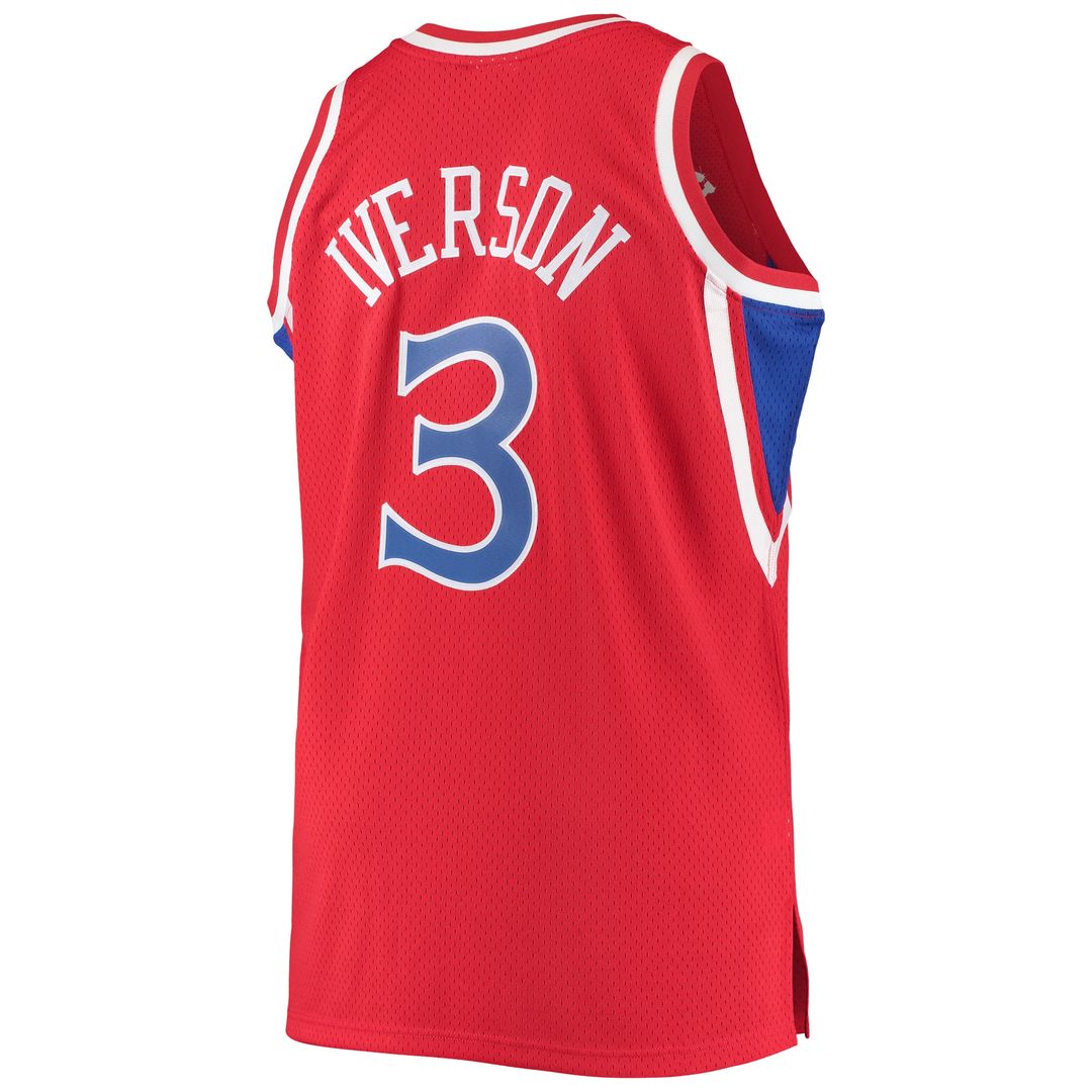 Philadelphia 76ers Allen Iverson Mitchell & Ness 1996/97 Big & Tall Hardwood Classics Swingman Jersey - Red