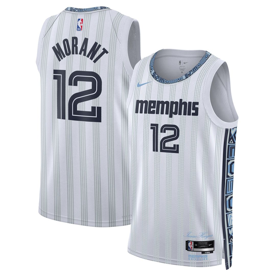 Memphis Grizzlies Ja Morant Nike Unisex 2025/26 Swingman Jersey - White - City Edition
