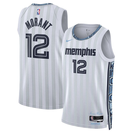 Memphis Grizzlies Ja Morant Nike Unisex 2025/26 Swingman Jersey - White - City Edition