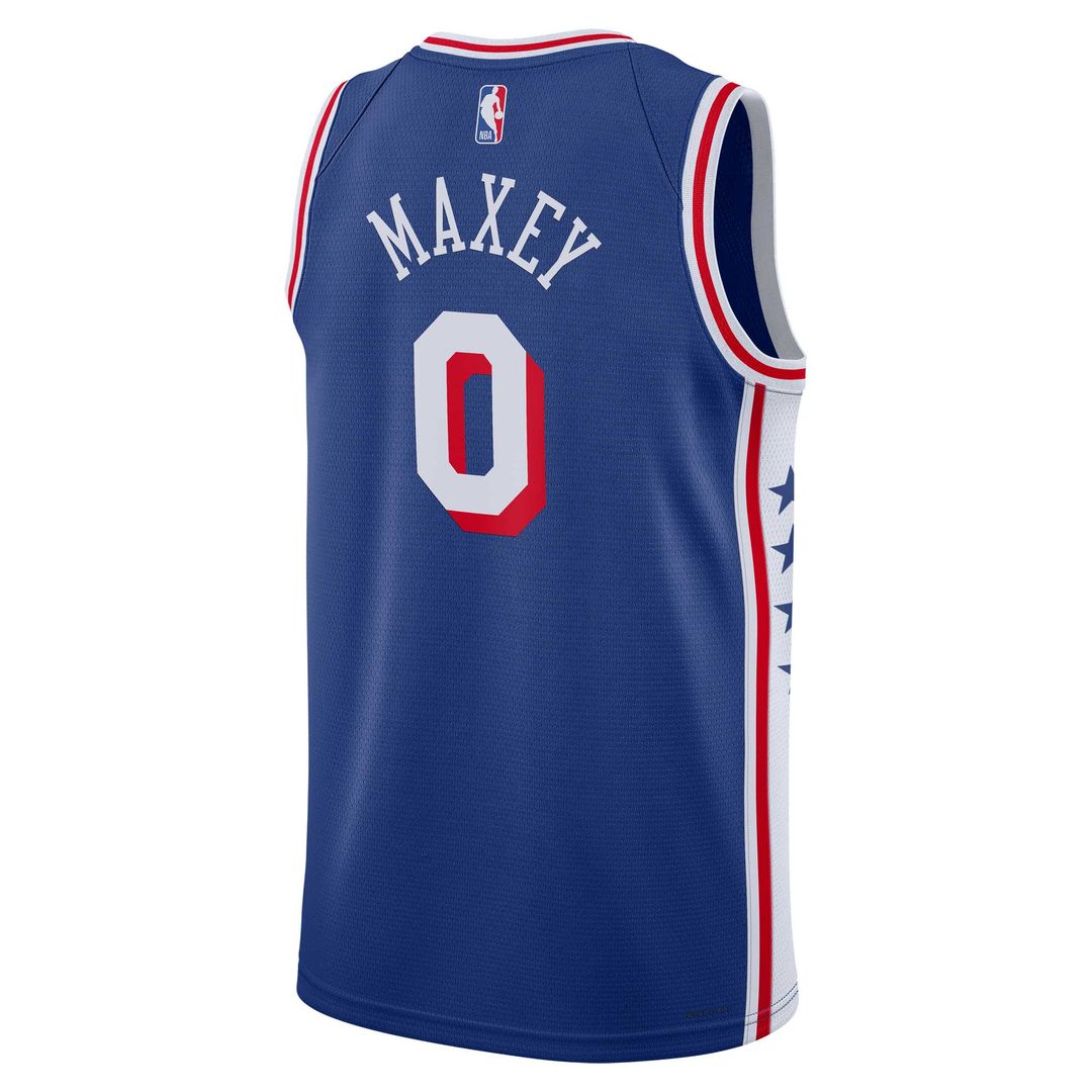 Philadelphia 76ers Tyrese Maxey Nike Unisex Swingman Jersey - Icon Edition - Royal