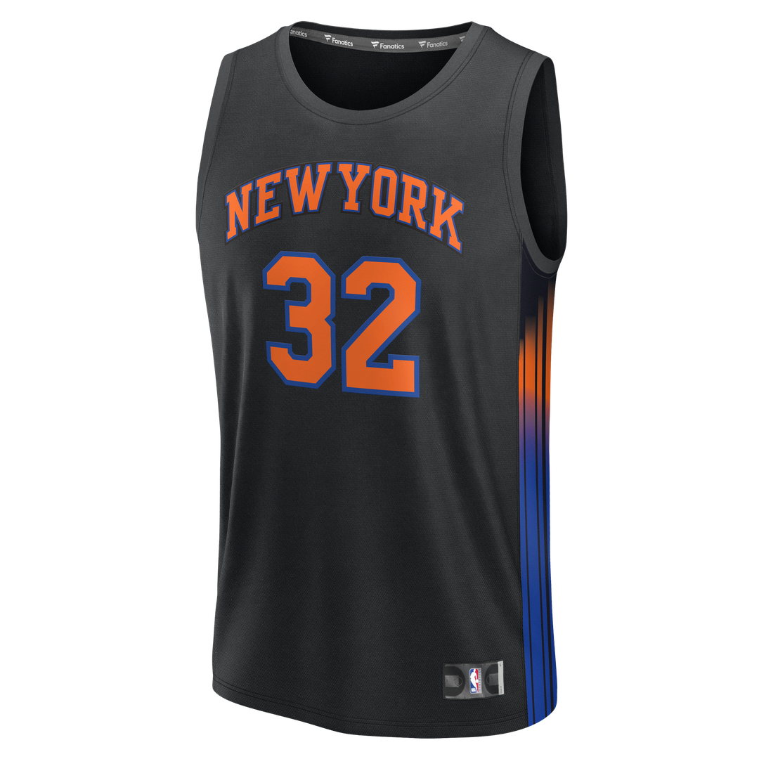 New York Knicks Karl - Anthony Towns Fanatics Youth Fast Break Jersey - Statement Edition - Black
