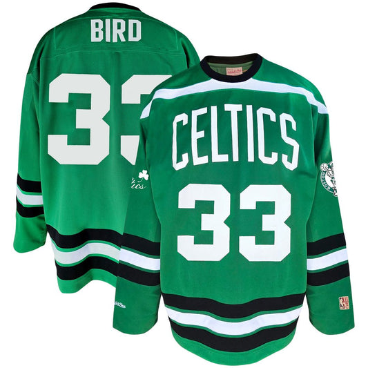 Boston Celtics Larry Bird Mitchell & Ness Big & Tall NBA Hockey Jersey - Kelly Green