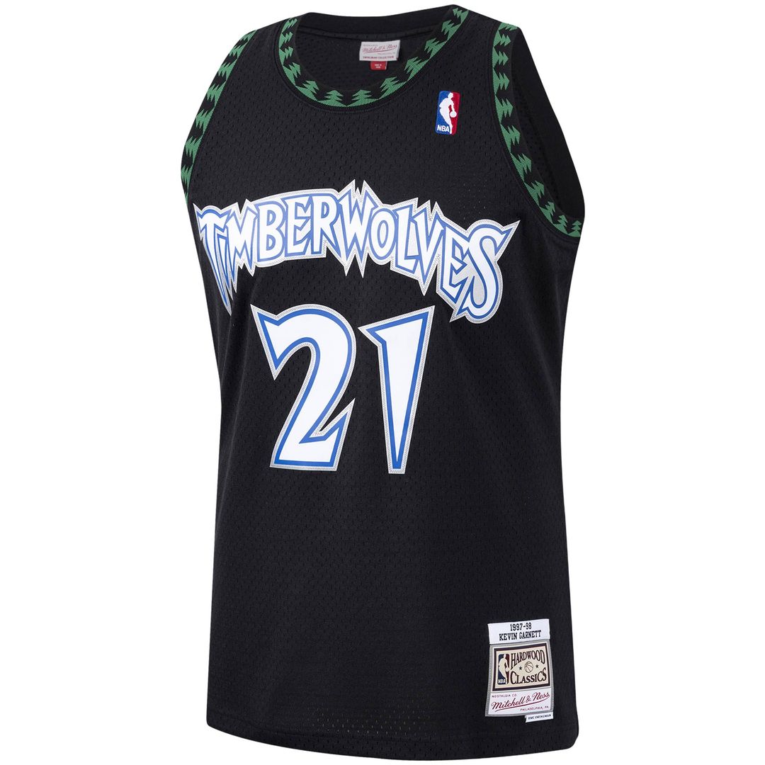 Minnesota Timberwolves Kevin Garnett Mitchell & Ness Hardwood Classics Swingman Jersey - Black