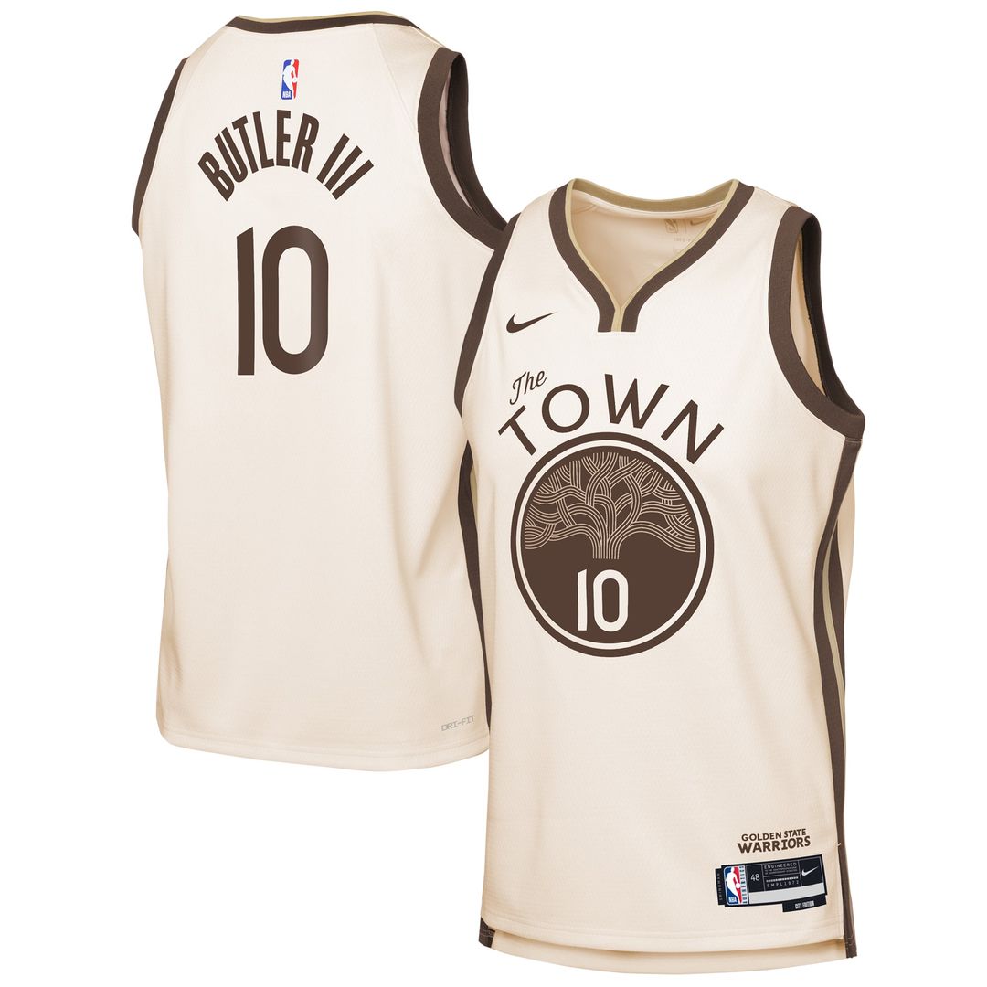 Golden State Warriors Jimmy Butler III Nike Youth 2025/26 City Edition Swingman Jersey - Tan