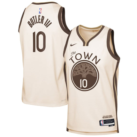 Golden State Warriors Jimmy Butler III Nike Youth 2025/26 City Edition Swingman Jersey - Tan