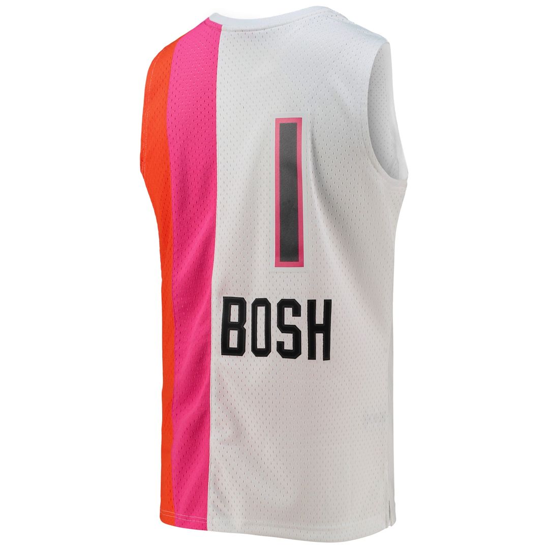 Miami Heat Chris Bosh Mitchell & Ness 2011/12 Hardwood Classics Swingman Jersey - White