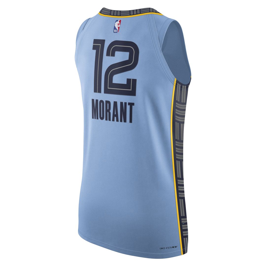 Memphis Grizzlies Ja Morant Jordan Brand Authentic Player Jersey - Statement Edition - Light Blue