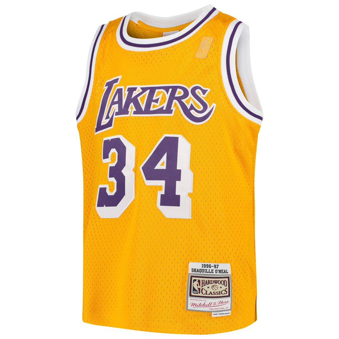 Los Angeles Lakers Shaquille O'Neal Mitchell & Ness Youth Swingman Throwback Jersey - Gold