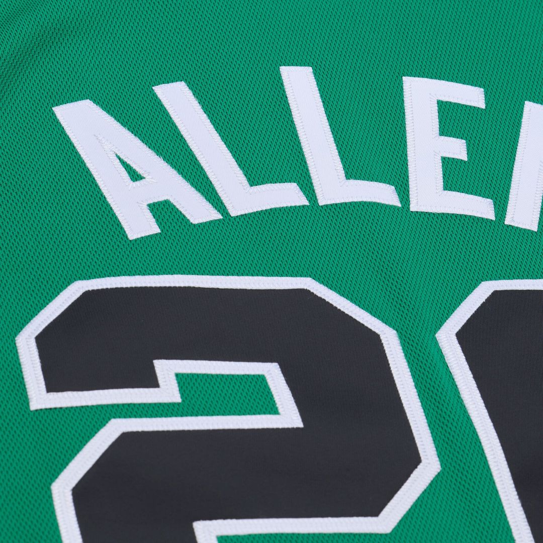 Boston Celtics Ray Allen Mitchell & Ness 2007 - 08 Hardwood Classics Authentic Jersey - Kelly Green