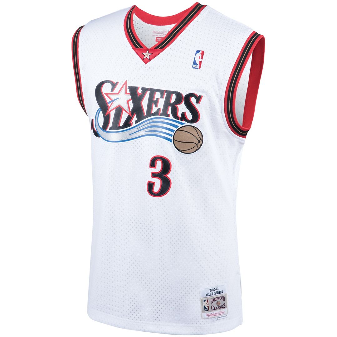 Philadelphia 76ers Allen Iverson Mitchell & Ness Hardwood Classics Swingman Jersey - White