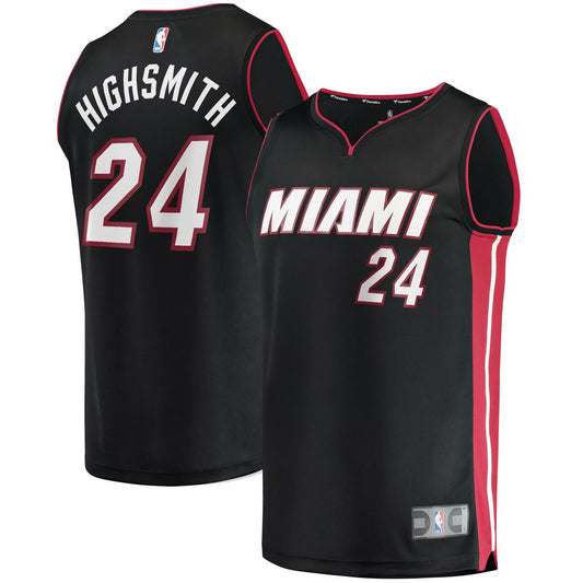 Miami Heat Haywood Highsmith Fanatics 2021/22 Fast Break Replica Jersey - Icon Edition - Black