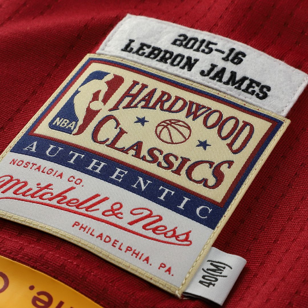 Cleveland Cavaliers LeBron James Mitchell & Ness Hardwood Classics 2015/16 Authentic Jersey - Wine