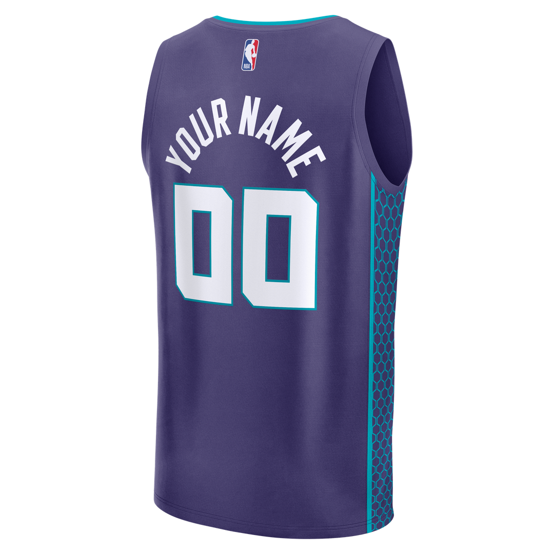 Charlotte Hornets Fanatics Fast Break Custom Jersey - Icon Edition - Purple