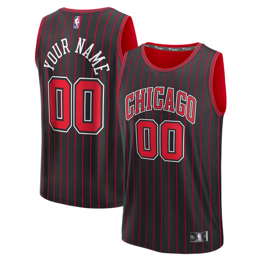 Chicago Bulls Fanatics Youth Fast Break Custom Jersey - Statement Edition - Black