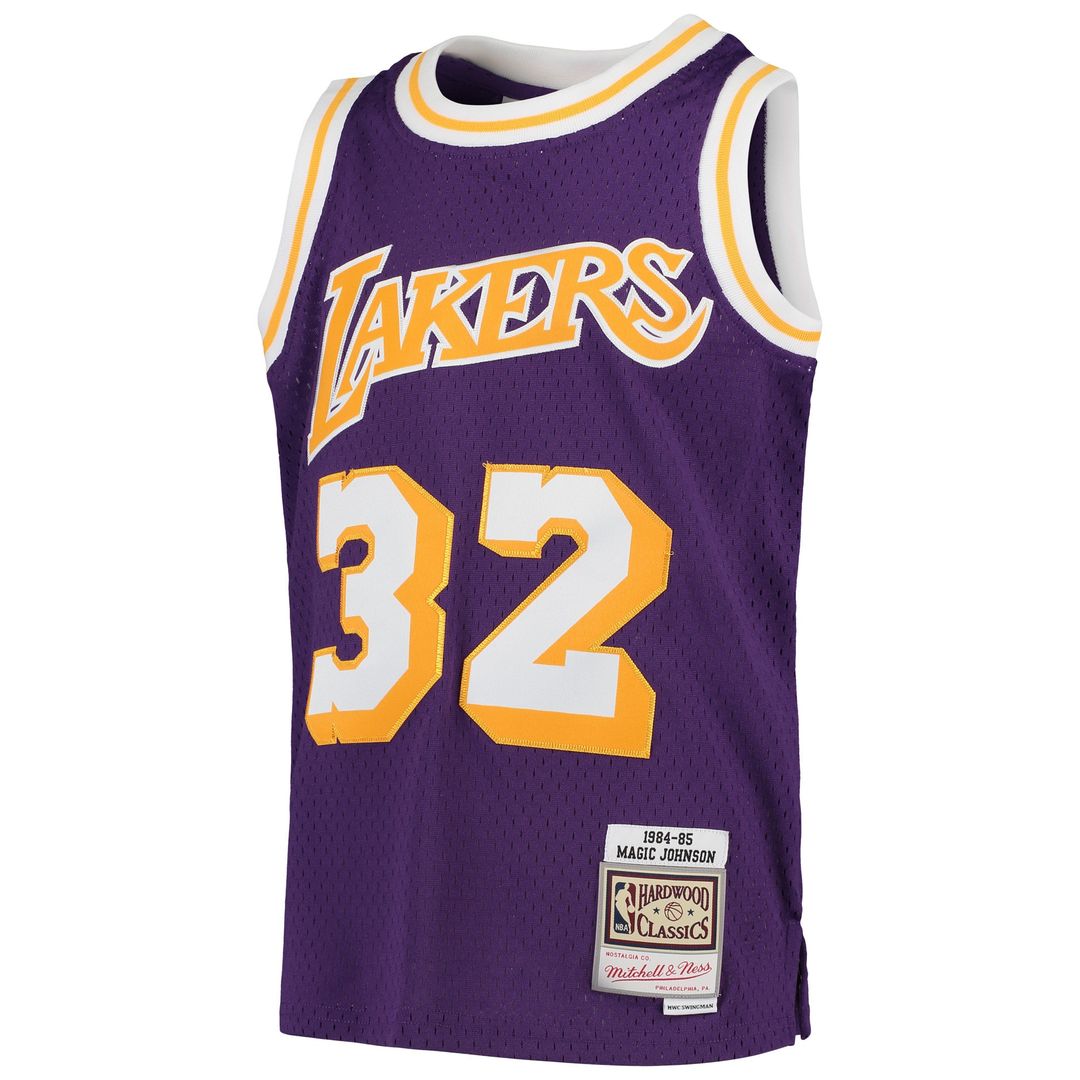 Los Angeles Lakers Magic Johnson Mitchell & Ness Youth Swingman Throwback Jersey - Gold