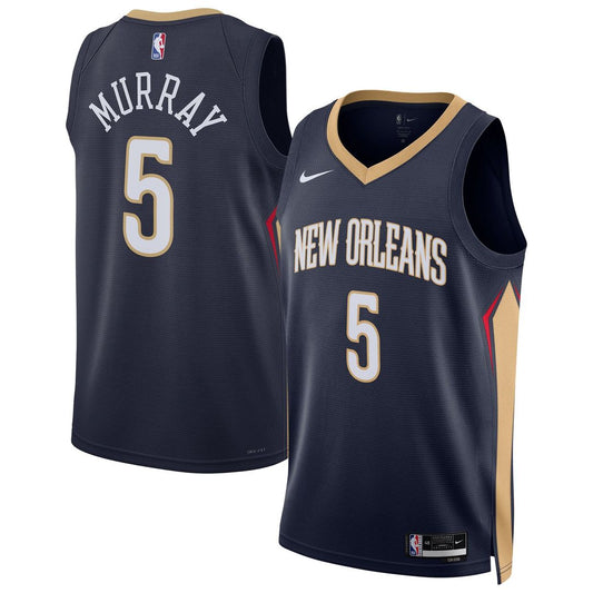 New Orleans Pelicans Dejounte Murray Nike Unisex 2024 Offseason Addition Nike Swingman Jersey - Navy