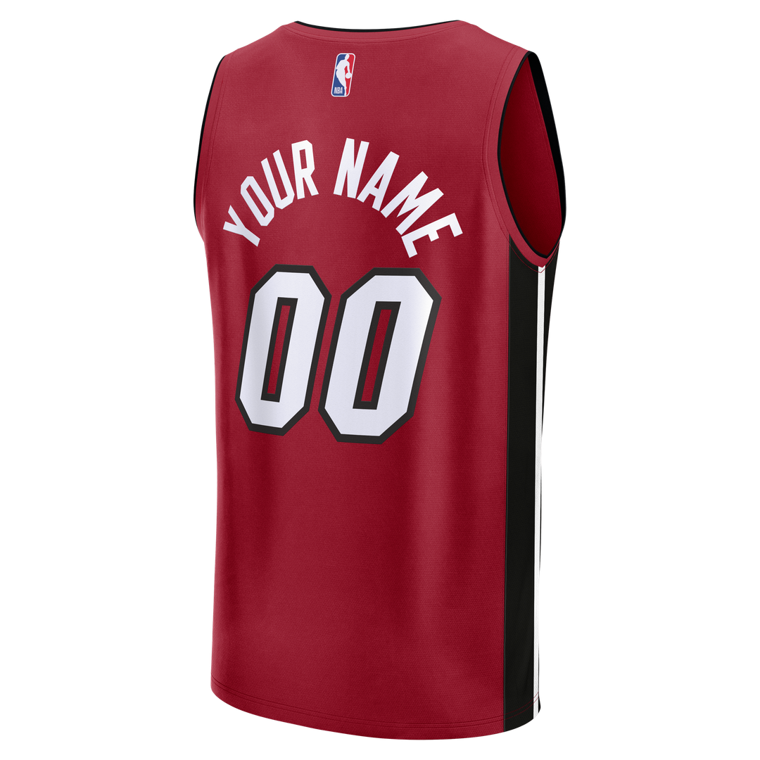 Miami Heat Fanatics Fast Break Custom Jersey - Icon Edition - Red