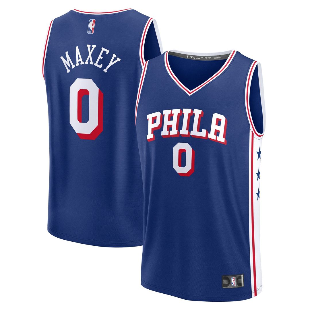 Philadelphia 76ers Tyrese Maxey Fanatics Big & Tall Fast Break Jersey - Icon Edition - Royal