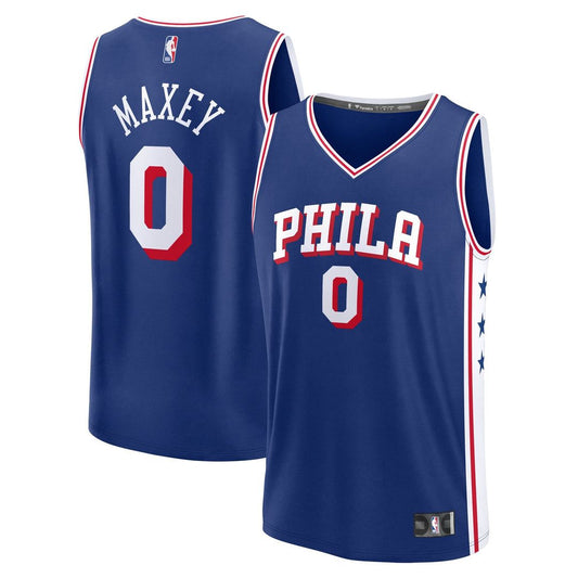 Philadelphia 76ers Tyrese Maxey Fanatics Big & Tall Fast Break Jersey - Icon Edition - Royal