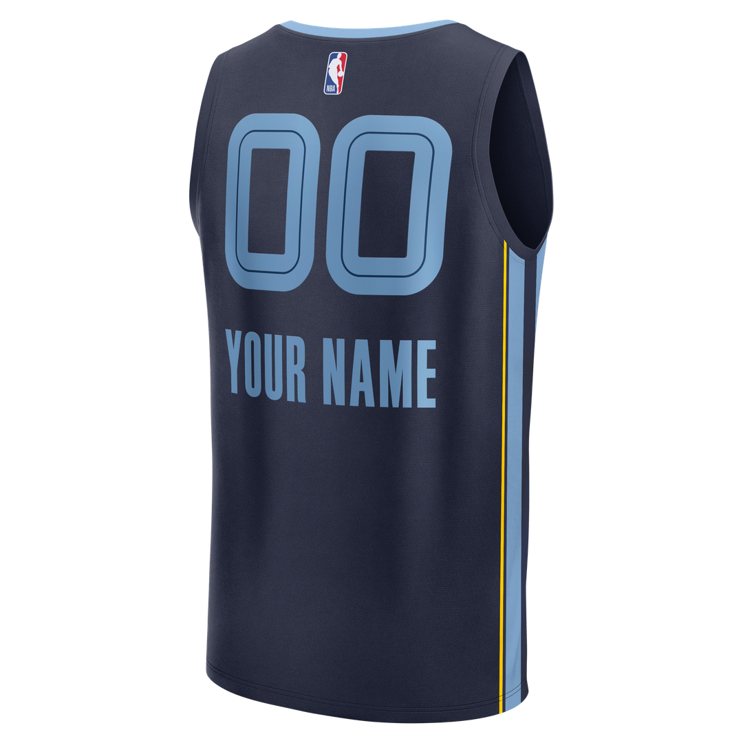 Memphis Grizzlies Fanatics Youth Fast Break Custom Jersey - Statement Edition - Light Blue