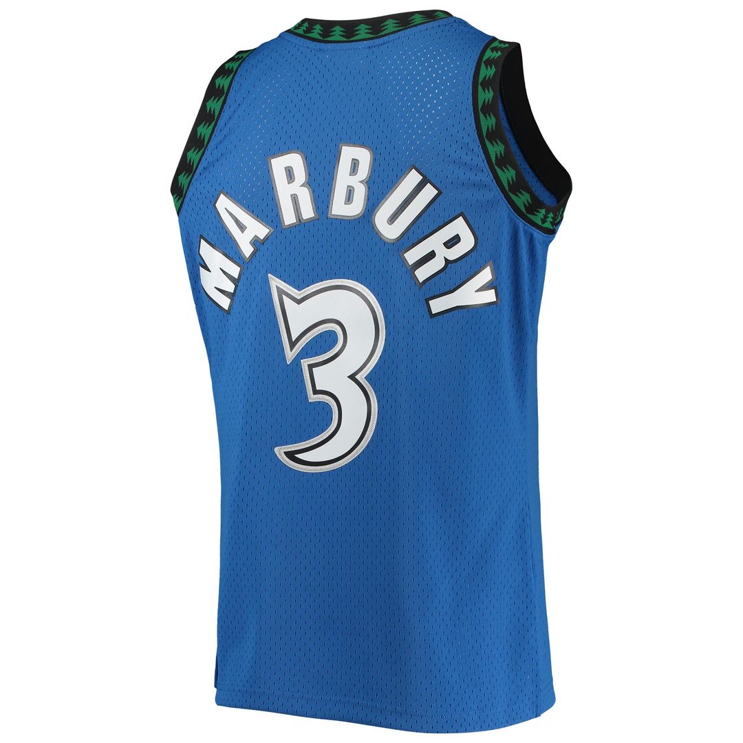 Minnesota Timberwolves Stephon Marbury Mitchell & Ness 1996/97 Hardwood Classics Swingman Jersey - Blue