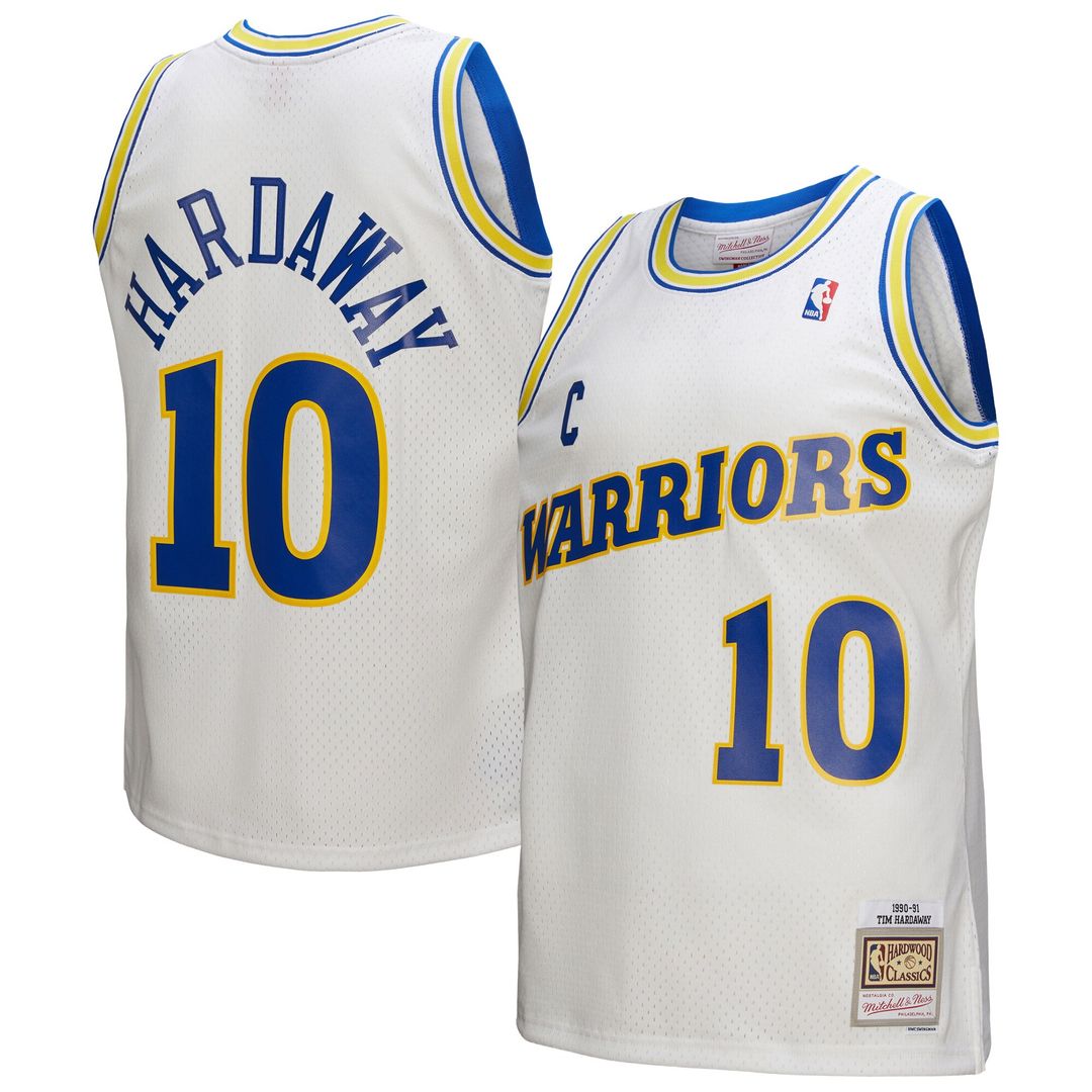 Golden State Warriors Tim Hardaway Mitchell & Ness Hardwood Classics 1990/91 Swingman Jersey - White