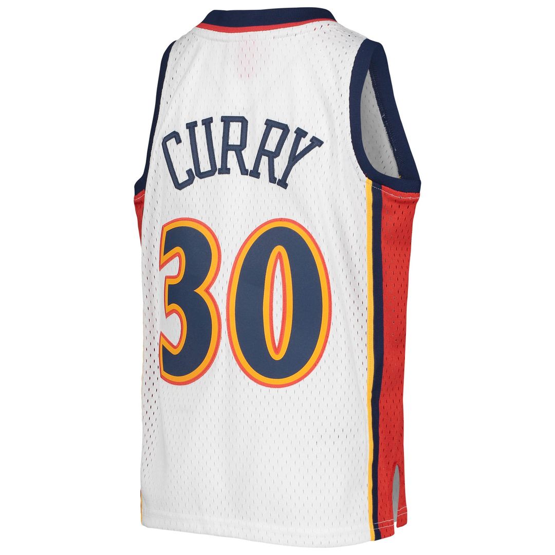 Golden State Warriors Stephen Curry Mitchell & Ness Youth 2009 - 10 Hardwood Classics Swingman Jersey - White