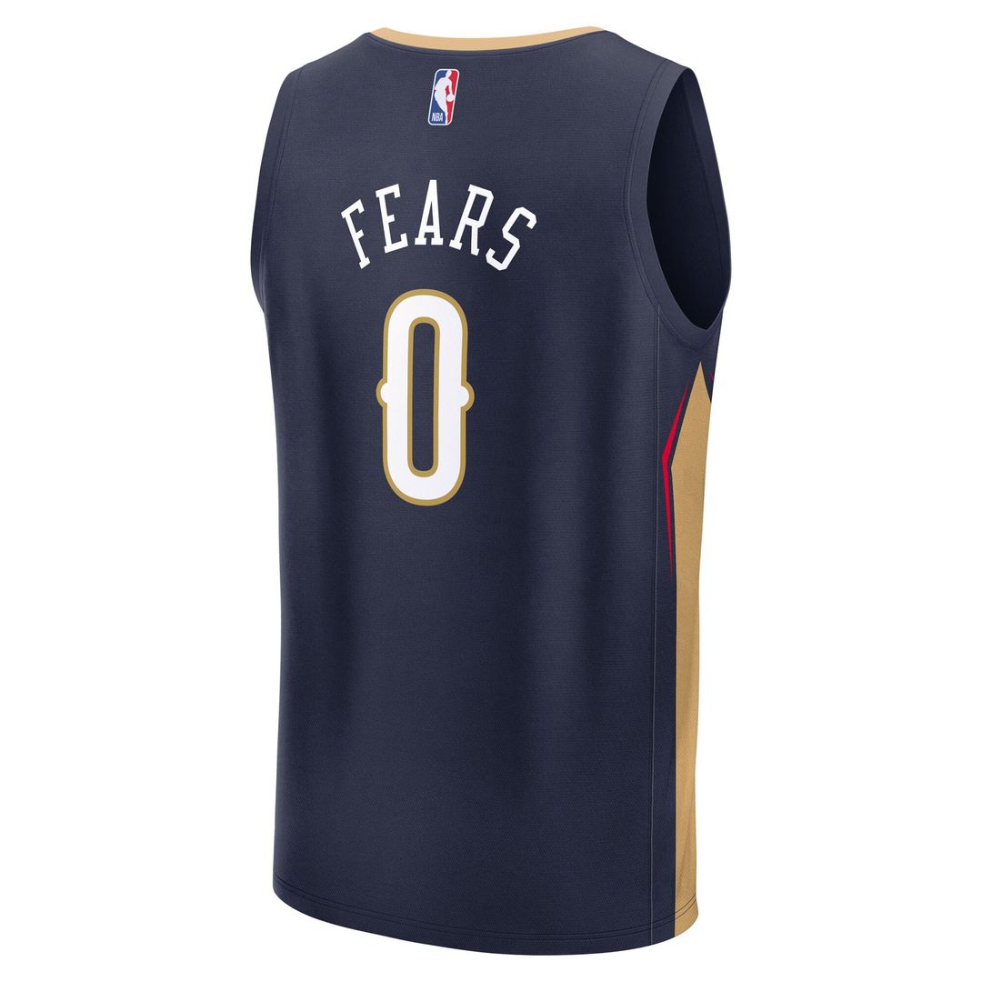 New Orleans Pelicans Jeremiah Fears Fanatics 2025 NBA Draft First Round Pick Fast Break Replica Jersey - Icon Edition - Navy