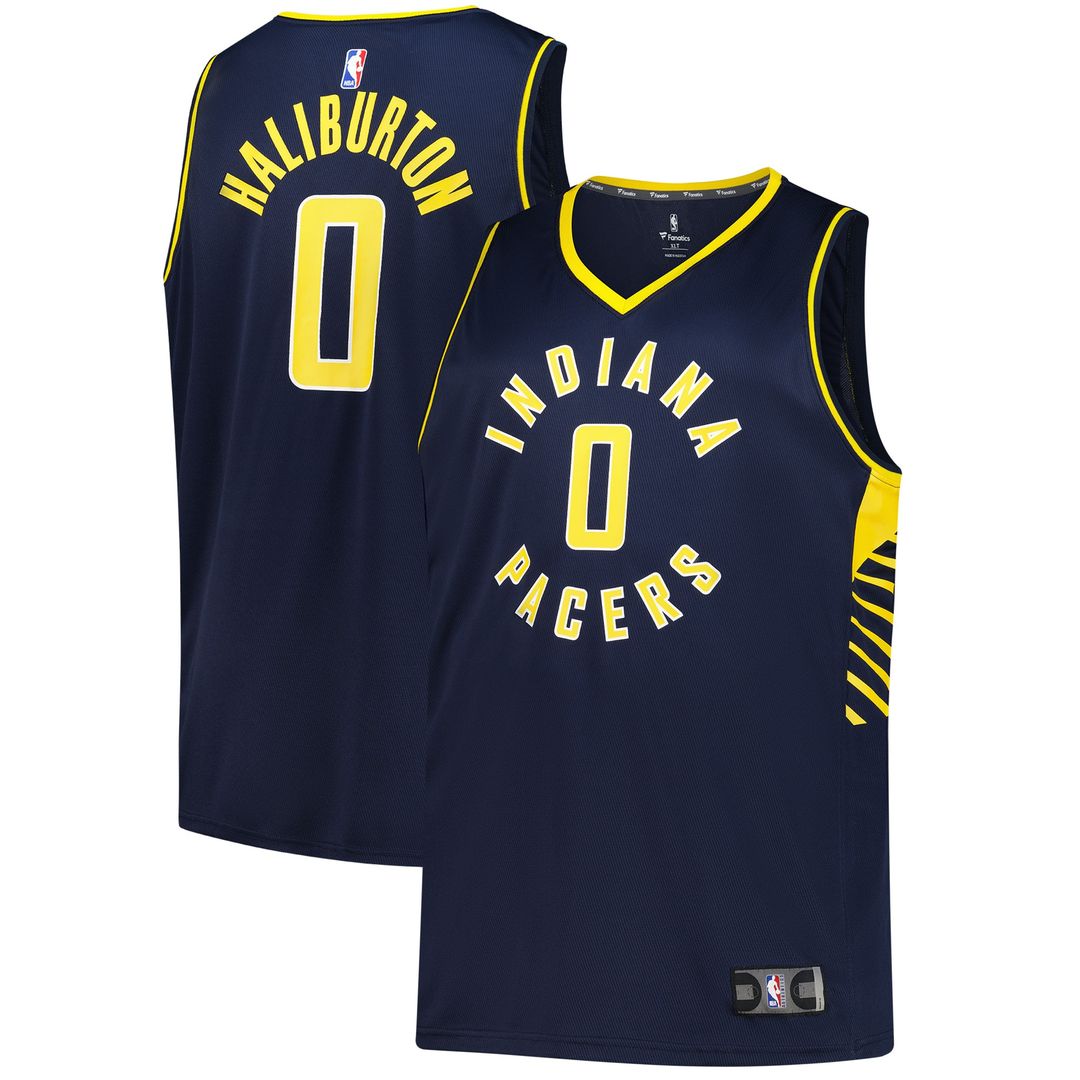 Indiana Pacers Tyrese Haliburton Fanatics Big & Tall Fast Break Jersey - Icon Edition - Navy