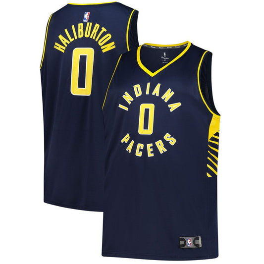 Indiana Pacers Tyrese Haliburton Fanatics Big & Tall Fast Break Jersey - Icon Edition - Navy