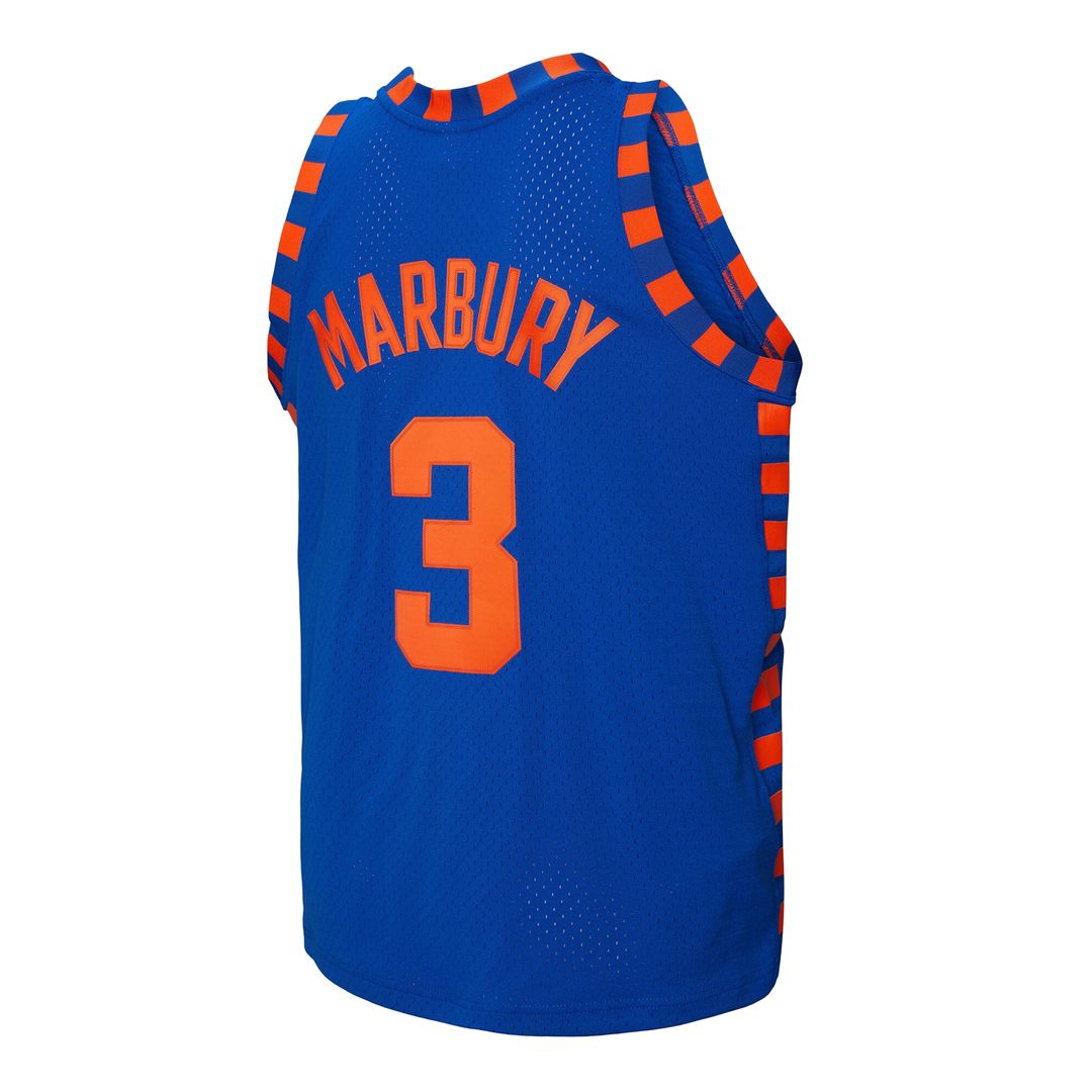 New York Knicks Stephon Marbury Mitchell & Ness 2005/06 Hardwood Classics Swingman Jersey - Blue