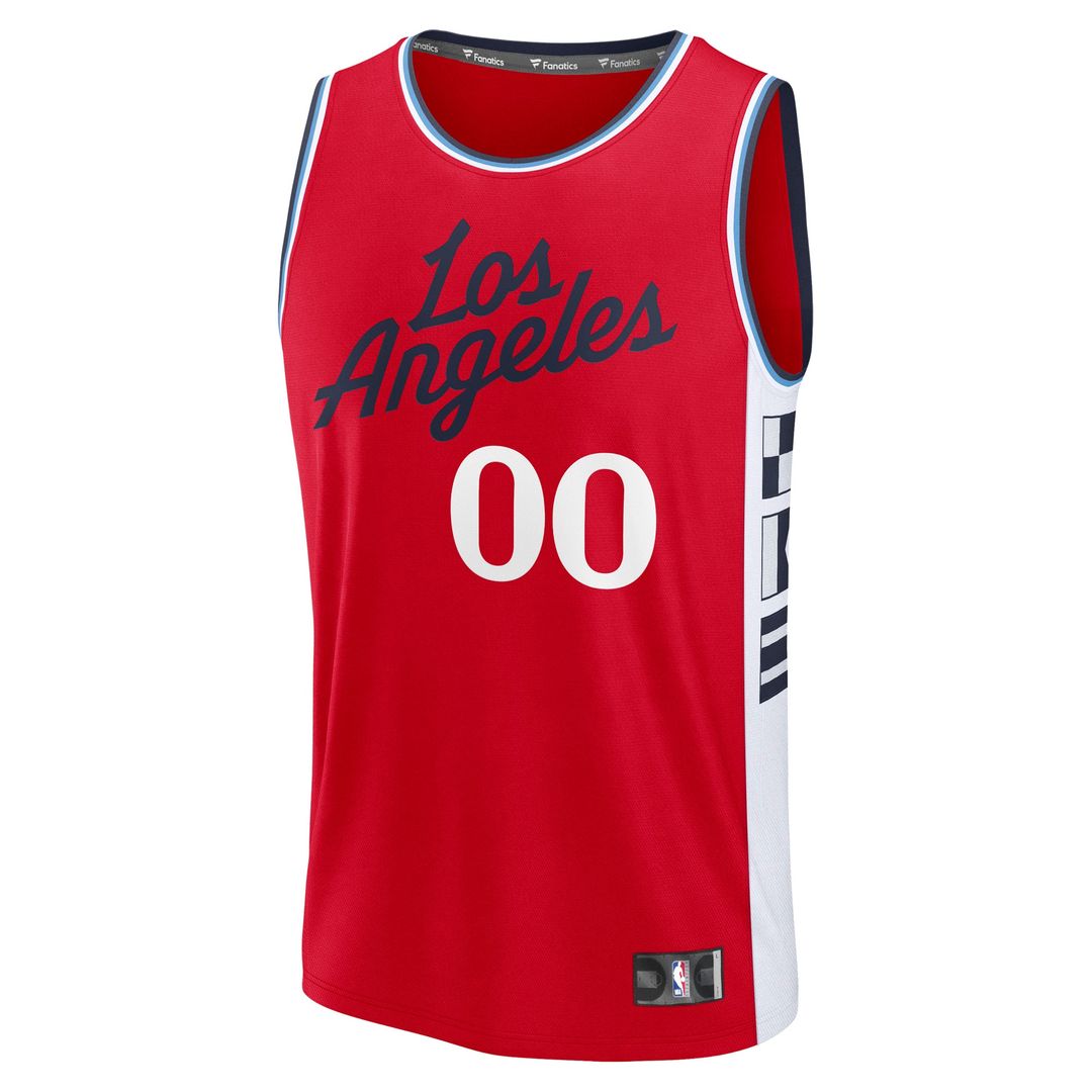 LA Clippers Fanatics Youth Fast Break Custom Replica Jersey - Red - Statement Edition