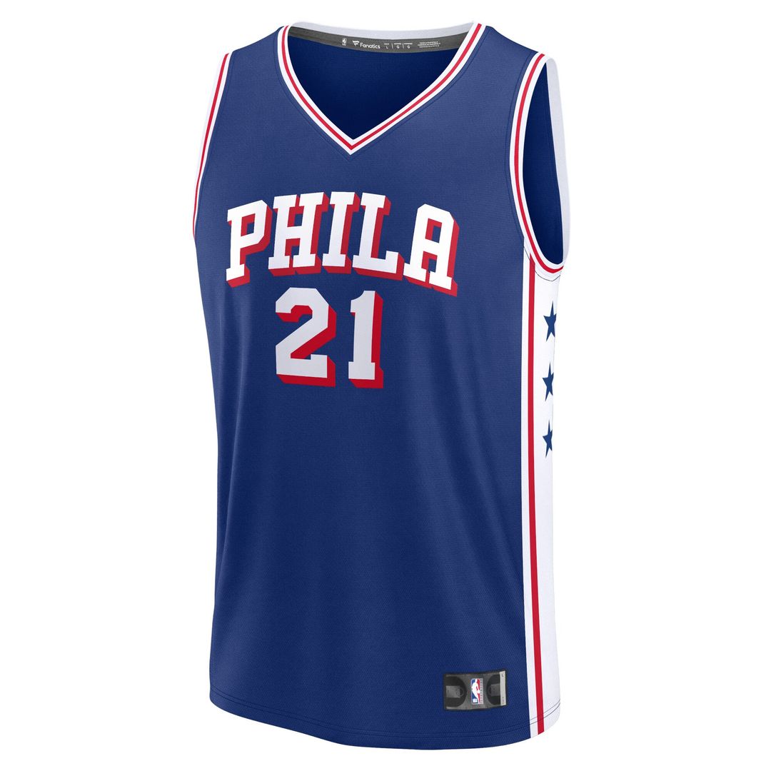 Philadelphia 76ers Joel Embiid Fanatics Fast Break Replica Jersey - Icon Edition - Royal