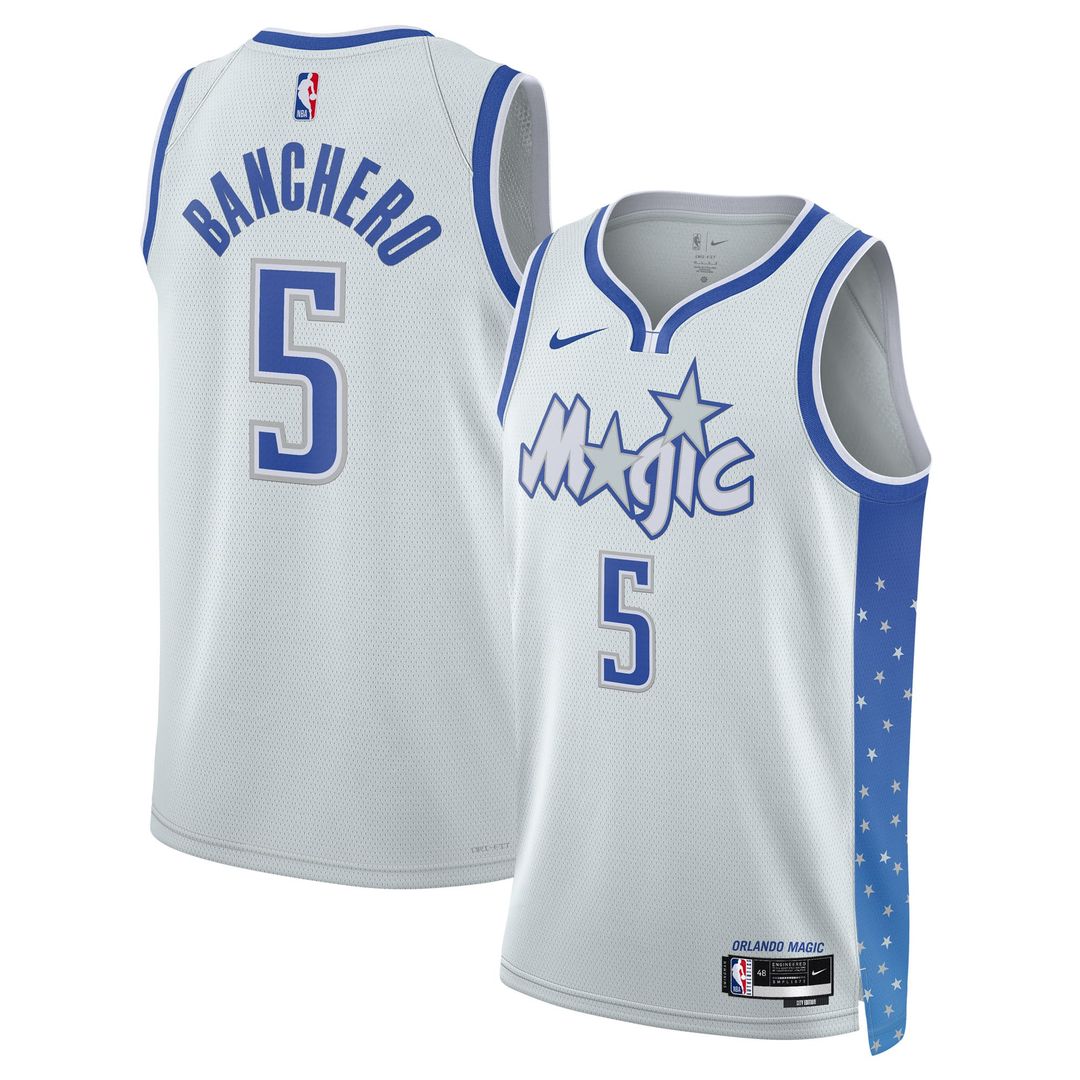 Orlando Magic Paolo Banchero Nike Unisex 2025/26 Swingman Jersey - Silver - City Edition