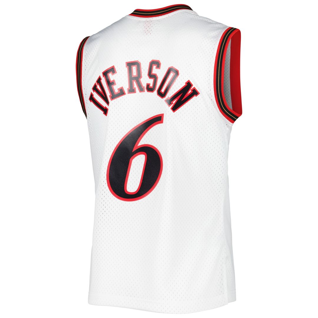 Philadelphia 76ers Allen Iverson Mitchell & Ness 2002/03 Hardwood Classics Swingman Jersey - White