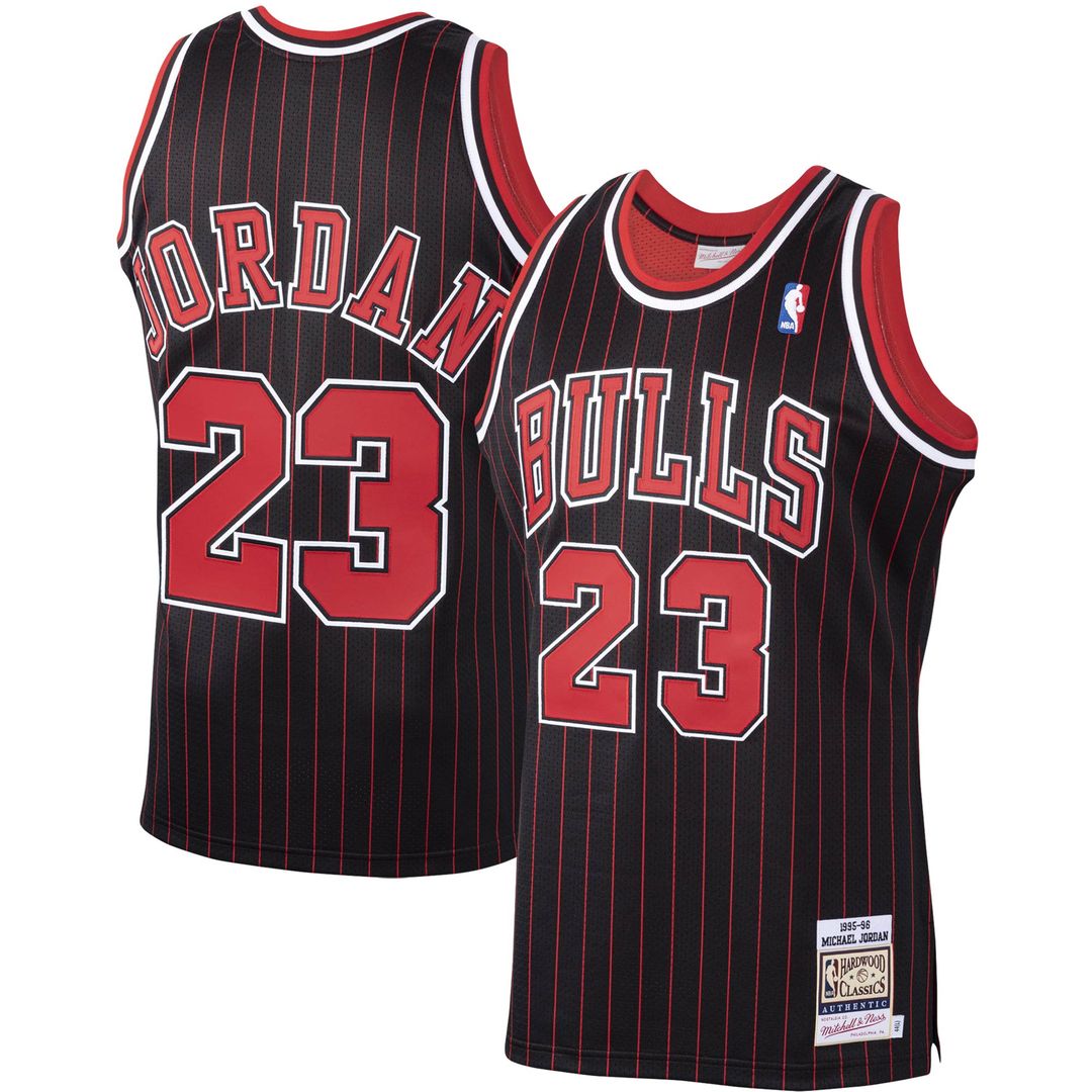 Chicago Bulls Michael Jordan Mitchell & Ness 1995/96 Hardwood Classics Authentic Jersey - Black