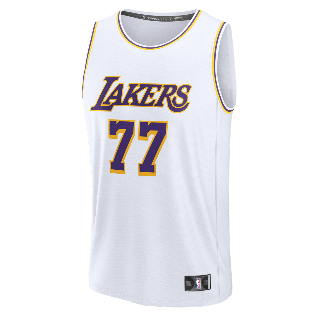 Los Angeles Lakers Luka Dončić Fanatics Youth Fast Break Replica Jersey - White - Association Edition