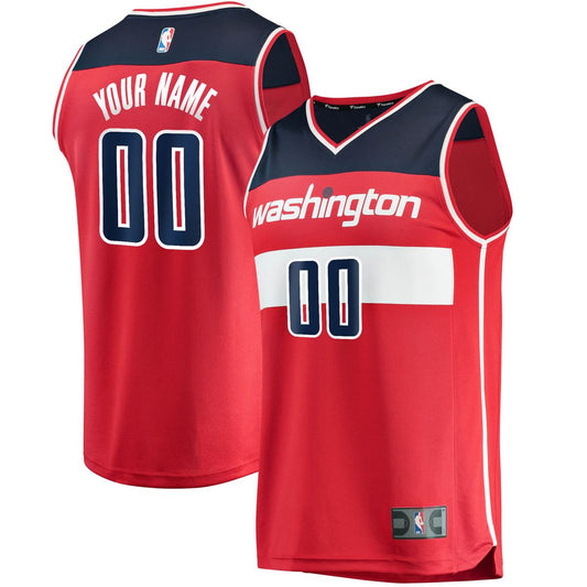 Washington Wizards Fanatics Youth Fast Break Custom Replica Jersey Red - Icon Edition