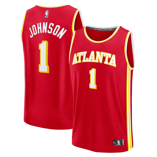 Atlanta Hawks Jalen Johnson Fanatics Fast Break Replica Jersey - Icon Edition - Red