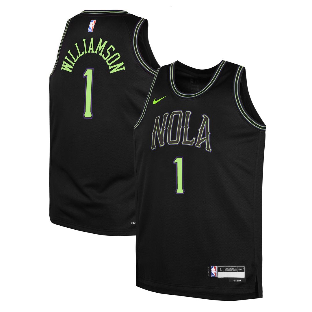 New Orleans Pelicans Zion Williamson Nike Youth 2025/26 City Edition Swingman Jersey - Black