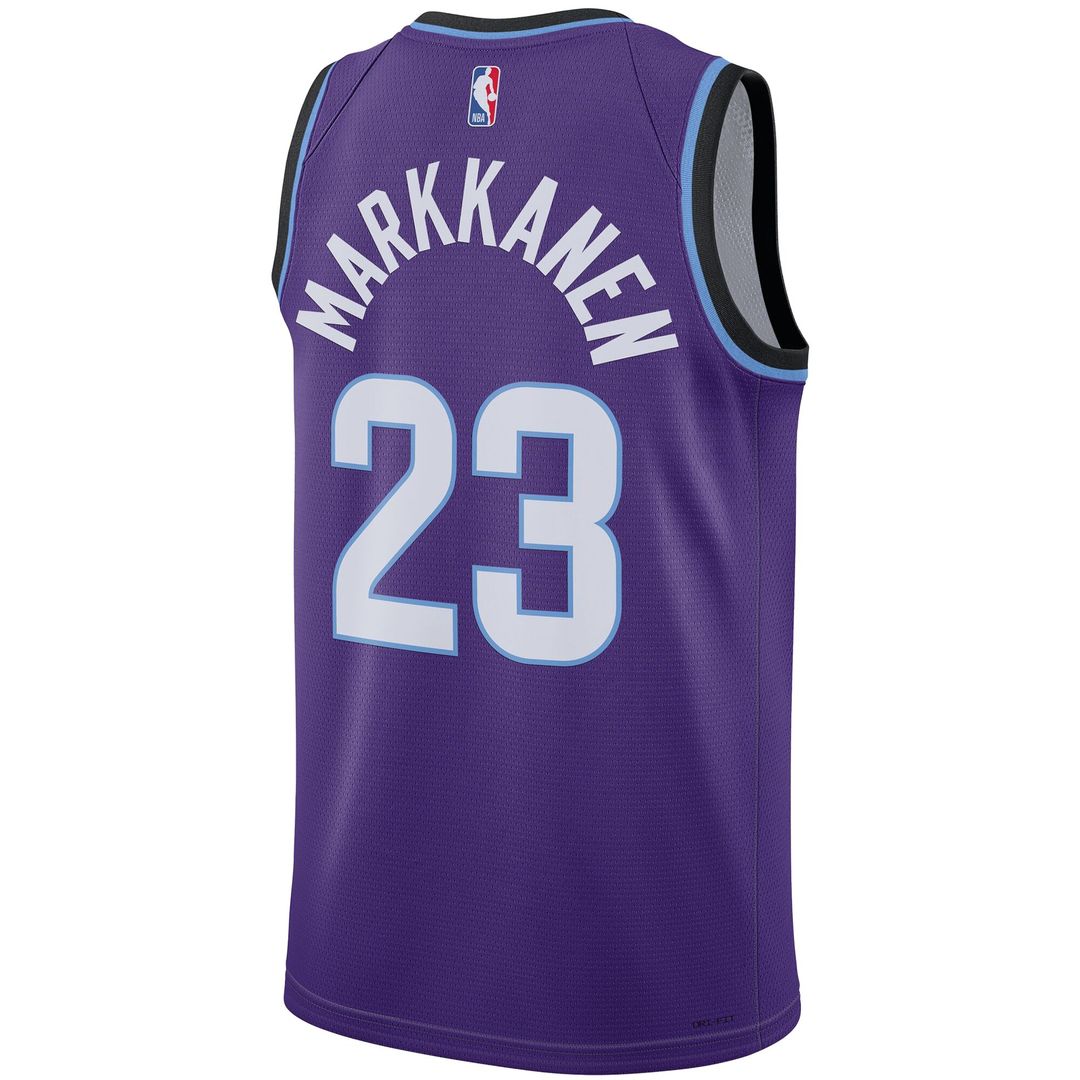 Utah Jazz Lauri Markkanen Nike Unisex Swingman Jersey - Icon Edition - Purple